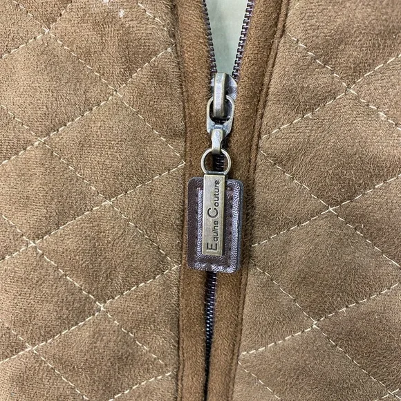 Equine Couture Women's Brown Quilted Riding Jacket size medium - Picture 3 of 15